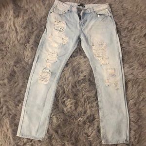 Distressed jeans